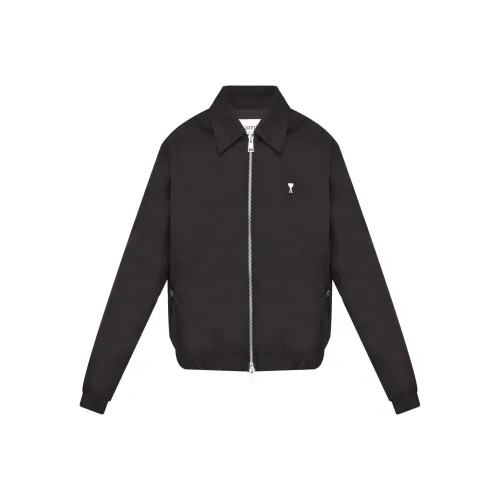 AMIPARIS Paris Ami De Coeur Logo Plaque Zipped Jacket