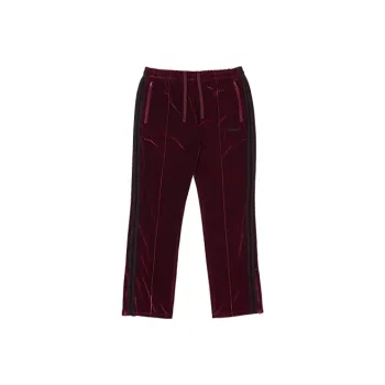 NERDY Straight Casual Pants Unisex Dark Red