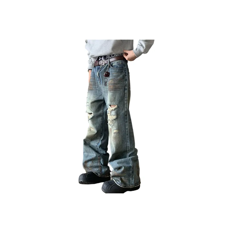 NEVER RULE Jeans Unisex Vintage Blue-0