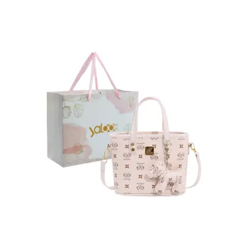 Yalu PU Handbag Women's White/Pink/Brown