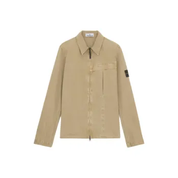 STONE ISLAND Faded Effect Zipped Overshirt
