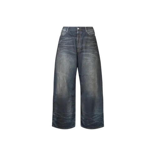 Acne Studios Logo Patch Mid Waist Baggy Jeans