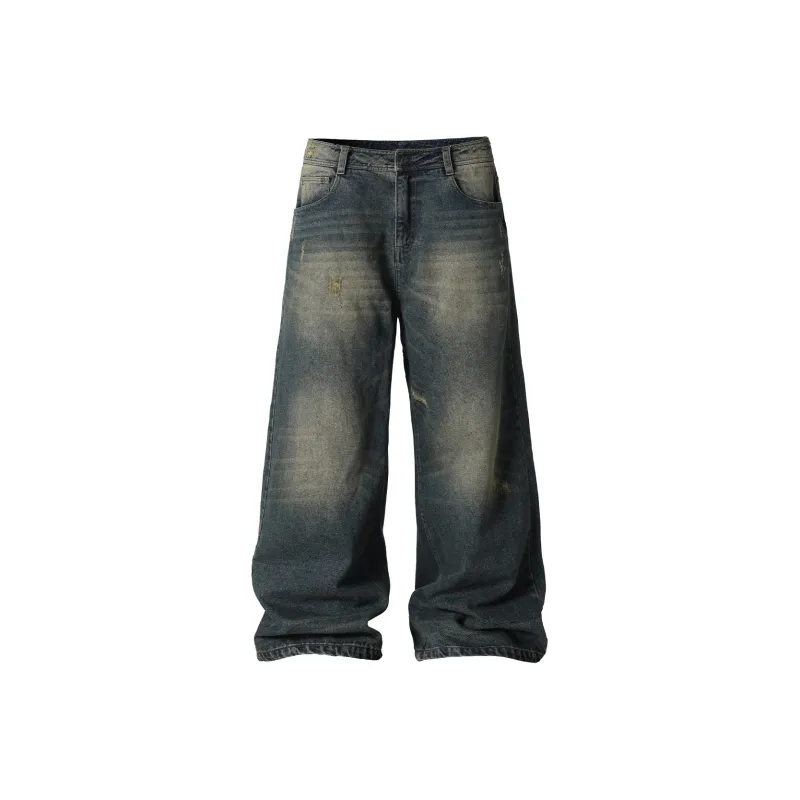 JHYQ Jeans Spring Fall Unisex Blue-0