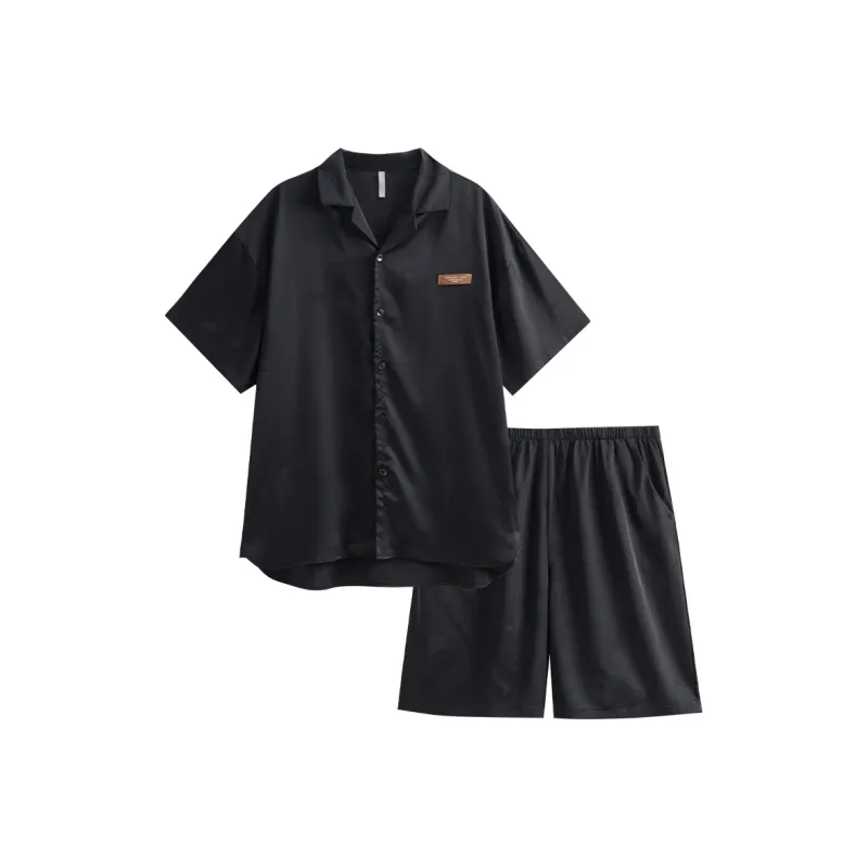 Same Language Pajama Set Men's Day Black-0