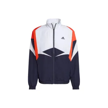 Adidas COLORBLOCK Sport Performance Jackets Coats Men's Blue Black