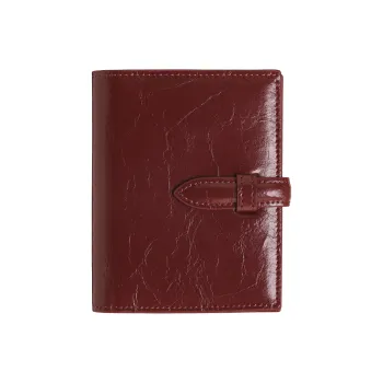 Miao Di Cow Split Leather Wallet Women's Ancora Red