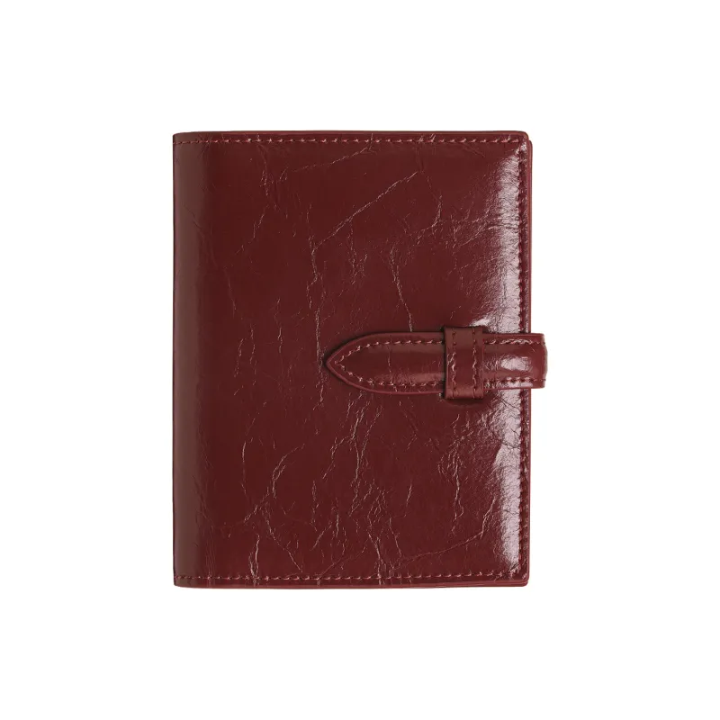 Miao Di Cow Split Leather Wallet Women's Ancora Red-0
