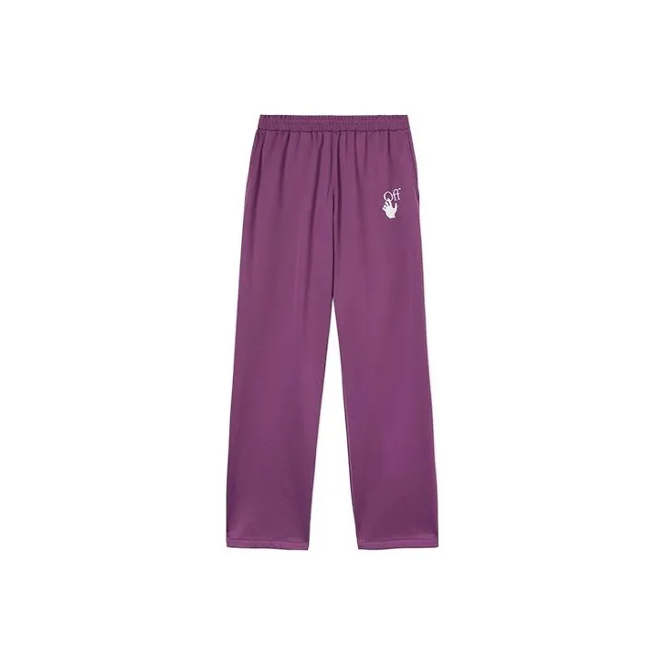 OFF-WHITE Knitted Sweatpants Men Purple-0