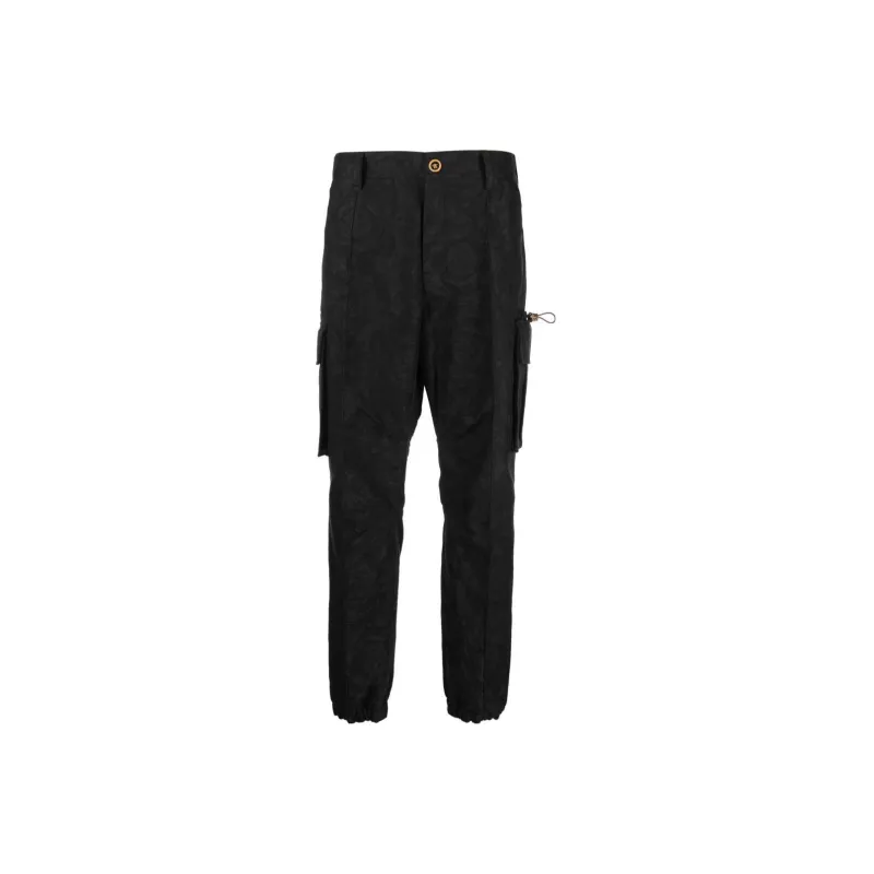 VERSACE Barocco motif Tapered leg Cargo Trousers-0