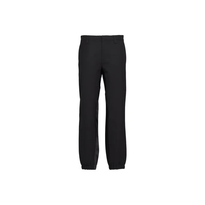 PRADA Logo Plaque Straight Leg Trousers-0