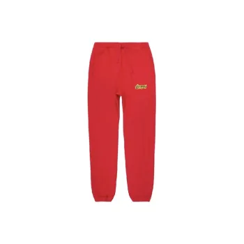 Drew House Letter Logo Series Knitted Sports Pants Unisex Red