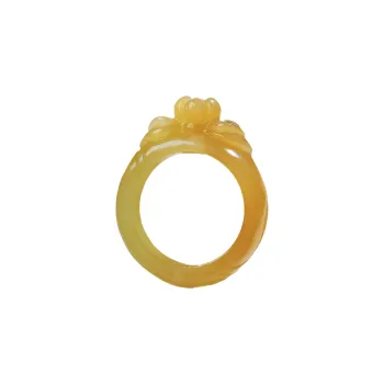 Jade Charm Yao Hetian Jade Rings Sugar Jade Unisex
