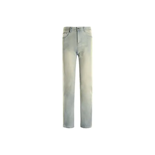 COOLALPACA Jeans Fall Unisex Yellow Mud Denim