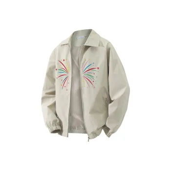 LIVINGTOWN Jackets Coats Unisex Cream Gray