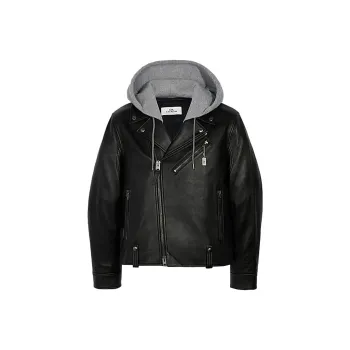 COACH Leather Jacket Men's Black