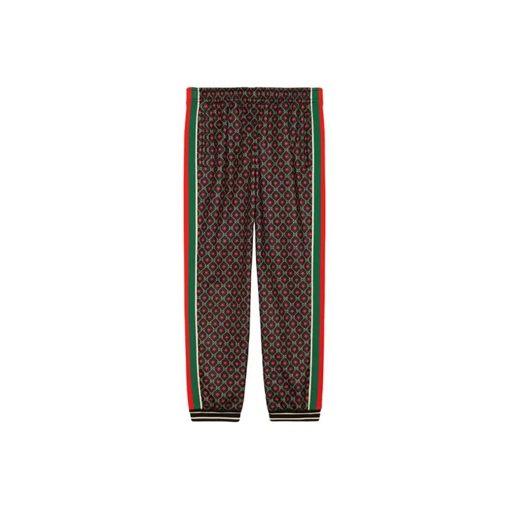 GUCCI FW21 Casual Pants Men's Red Yellow Black-0