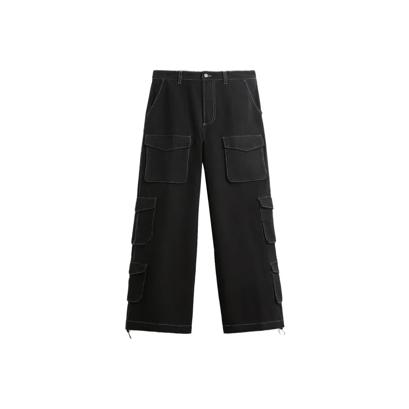 ZARA Cargo Pants Men Black-0