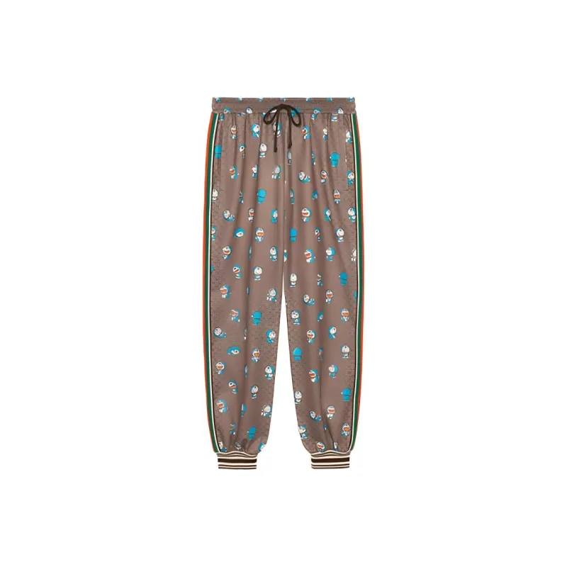 GUCCI x Doraemon Knitted Sports Pants Men's Beige-0
