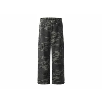 HIKZ Jeans Unisex Green Camouflage