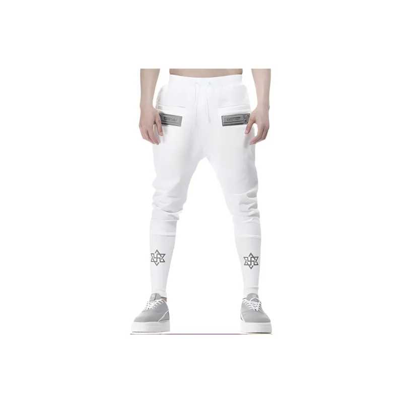 NORVINCY Long Ribbed Elastic Cuff Knitted Sweatpants Unisex-0