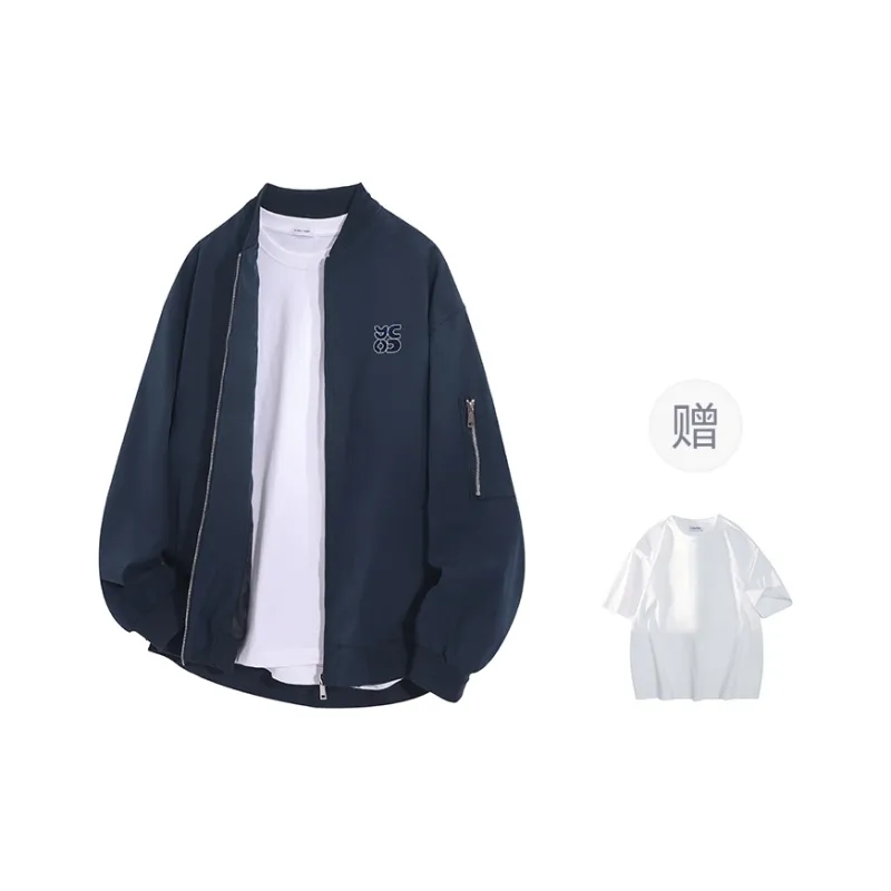 YOSICIL Jackets Coats Unisex Navy Blue-8