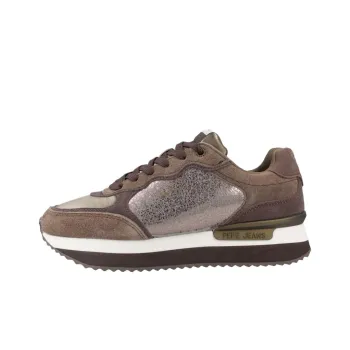 Pepe Jeans Rusper Stars Low Top Casual Shoes Women's Brown