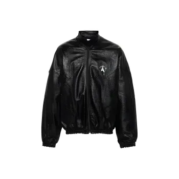Doublet Logo-print Leather Jacket