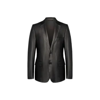 ROBERTA DI CAMERINO Fall And Winter Leather Jacket Men's 1 Pack Black