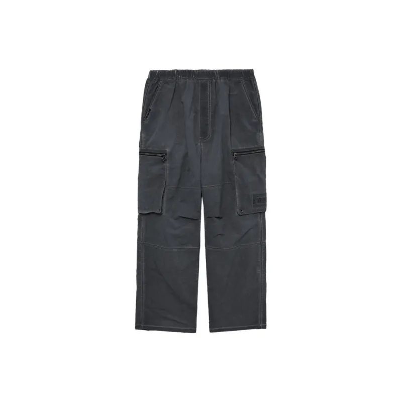 Izzue Logo embroidery Crinkled Cargo Trousers-0