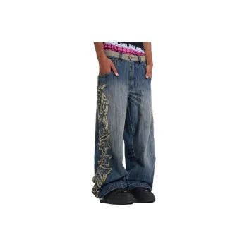 Jaded London Applique Neo Colossus Jeans Jeans Men's Blue