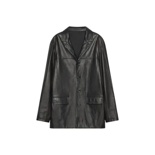 GIVENCHY FW23 Leather Jacket Men's Black