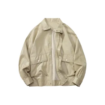 LIVINGTOWN Leather Jackets Coats Unisex