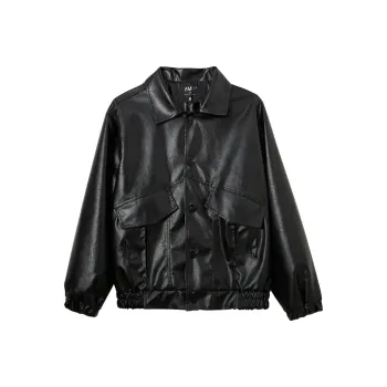 PMET Leather Jacket Unisex Black