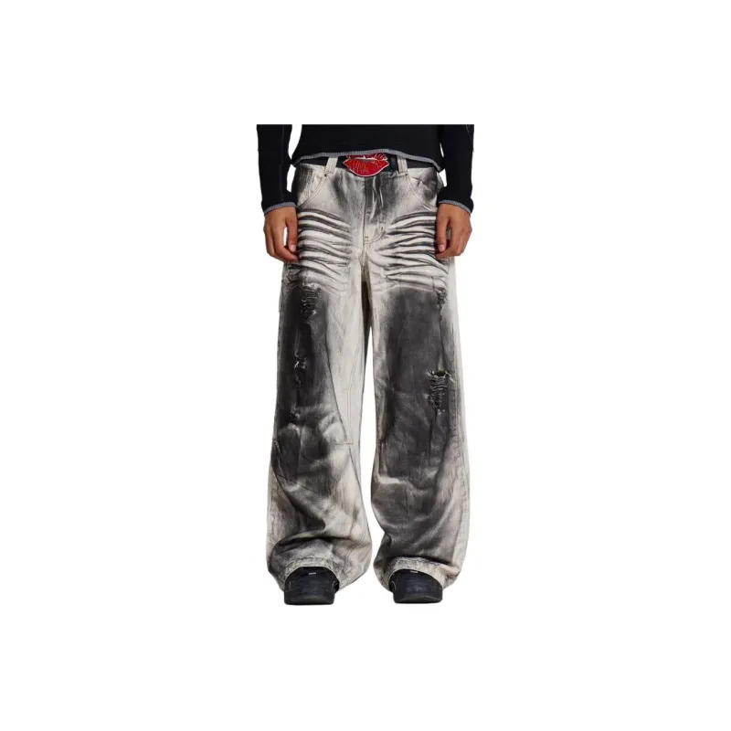 Jaded London Watercolour Colossus Jeans Jeans Men's Whitening-0