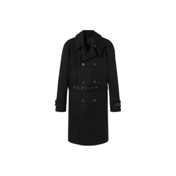 VERSACE Trench Coat Men's Black