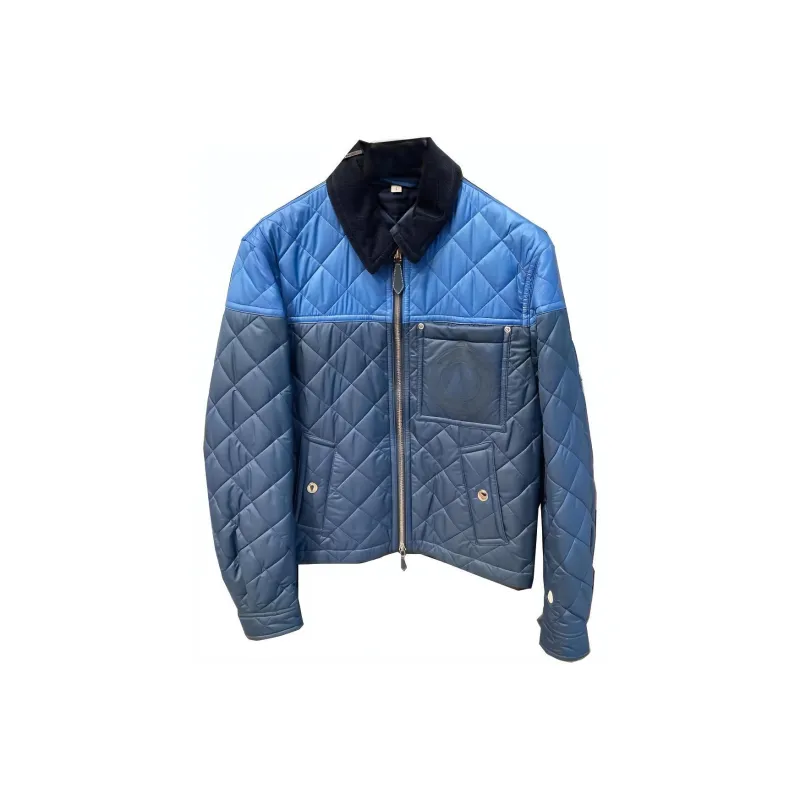 Burberry Puffer Jacket Men's Blue-0