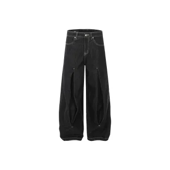 HEIYIXIANSHENG Jeans Unisex Black