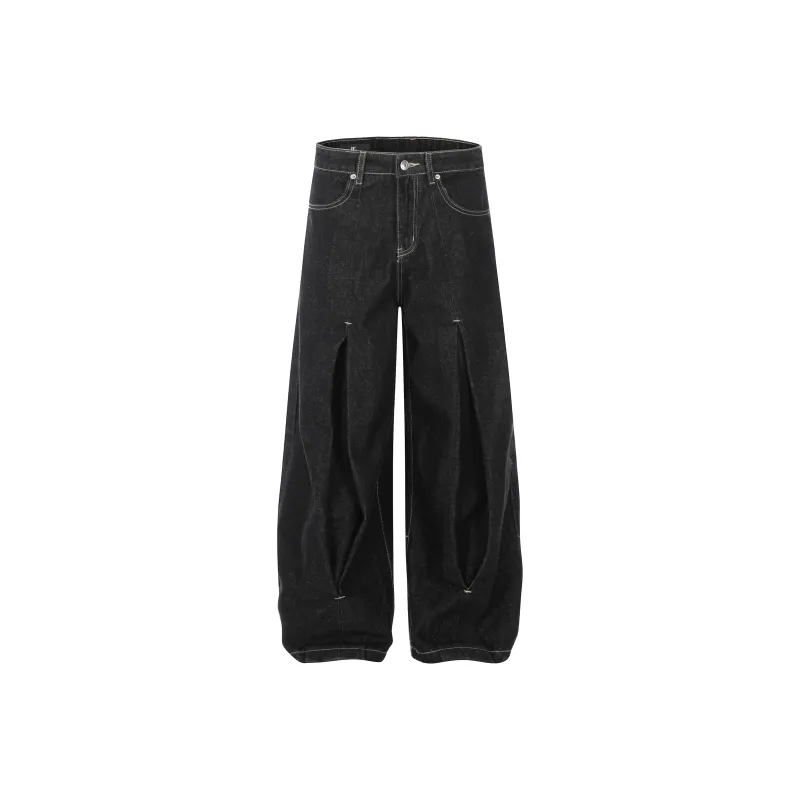 HEIYIXIANSHENG Jeans Unisex Black-0