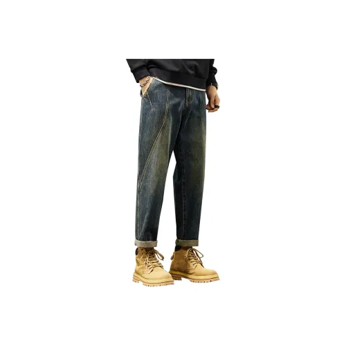 FASTFISH Jeans Men's Vintage Blue
