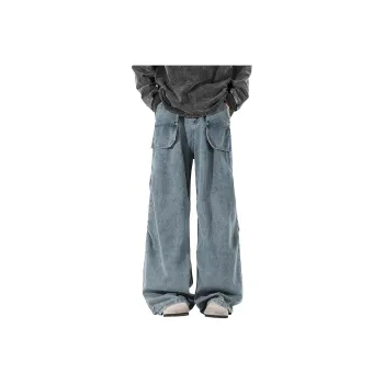 Yiwen Jeans Unisex Blue