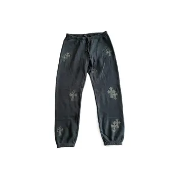 Chrome Hearts Knitted Sports Pants Unisex Black