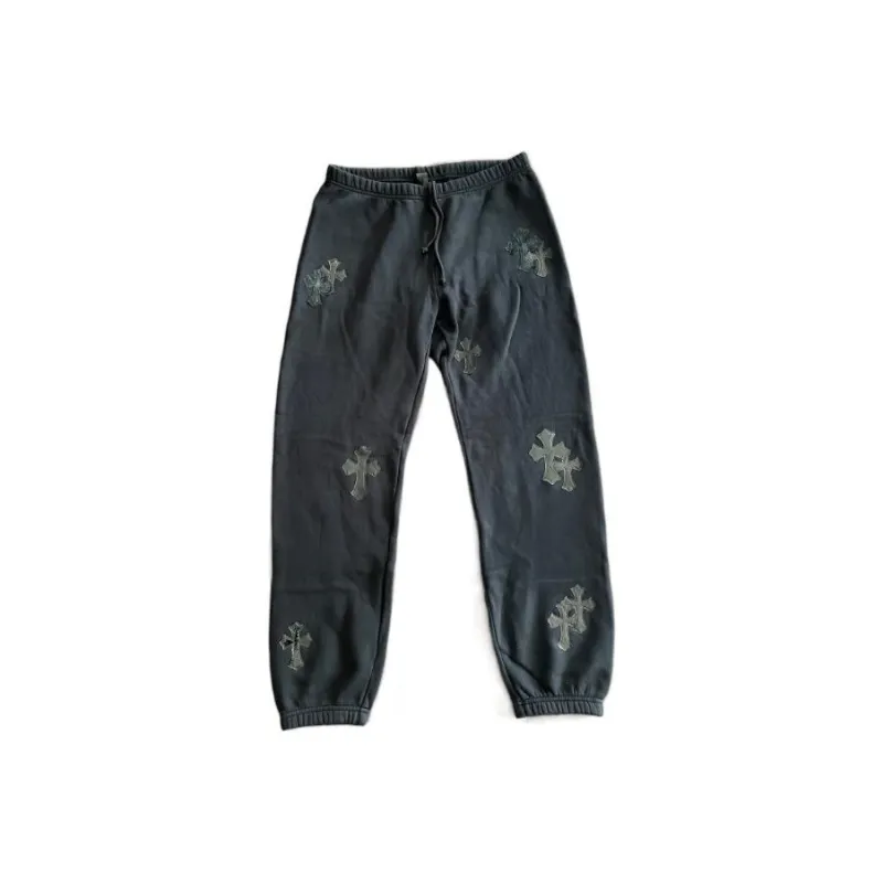 Chrome Hearts Knitted Sports Pants Unisex Black-0