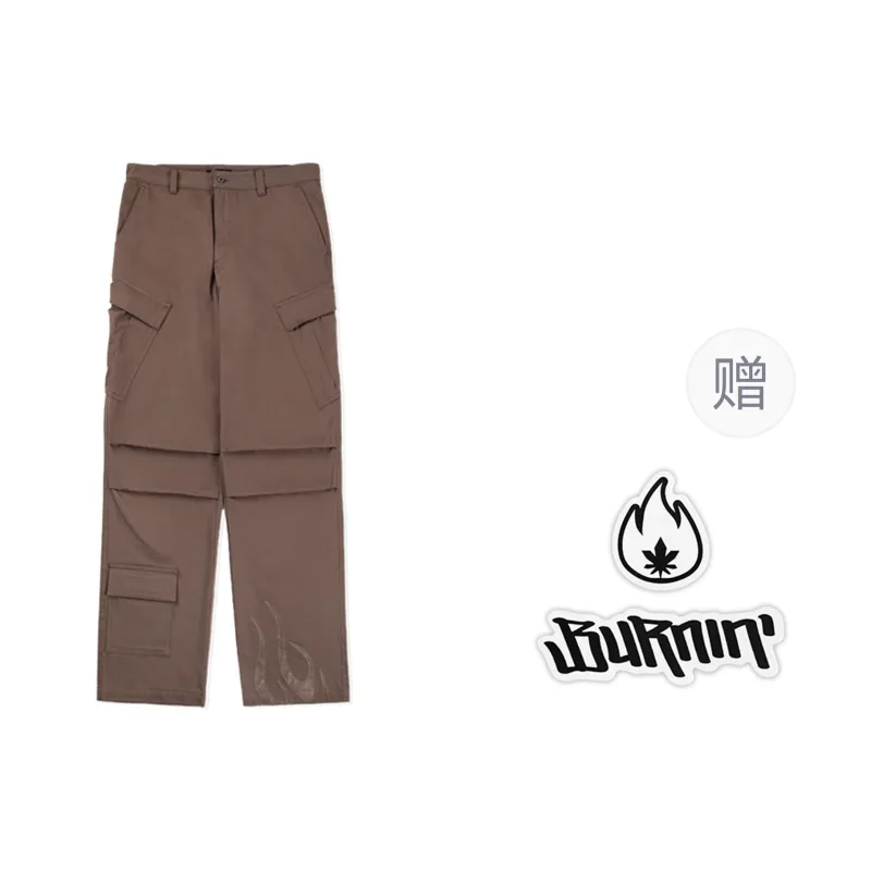 BURNIN Casual Pants Unisex Brown-0