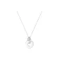 Leaping Carp Moon Necklace (Silver)