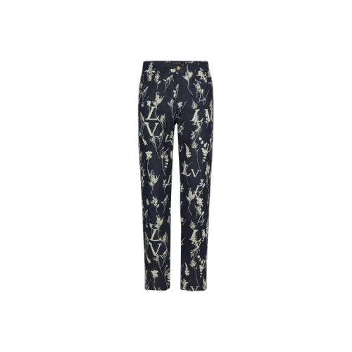 LOUIS VUITTON New Quarterly Products Of LV Jeans Men Dark Blue