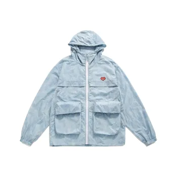 Guuka Trench Coat Men's Blue Gray