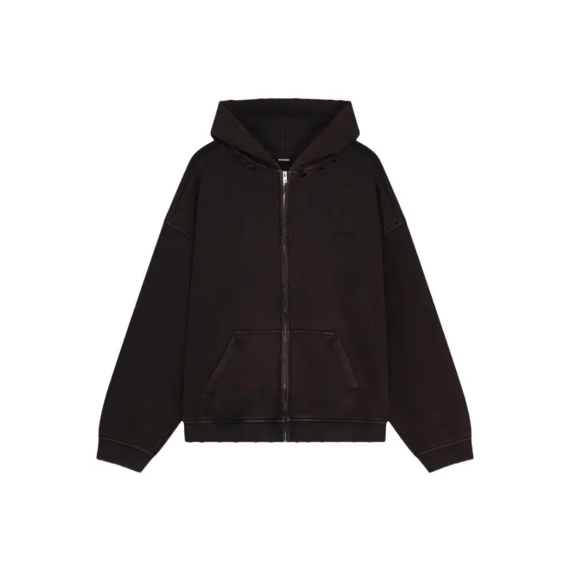 WE11DONE Embroidered Logo Graphic print Hooded Jacket-0