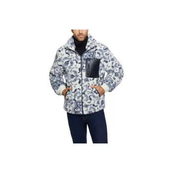 GUESS Jackets Coats Men's White Blue