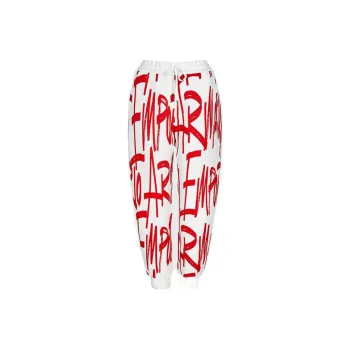 EMPORIO ARMANI Knitted Sweatpants Men's Red White