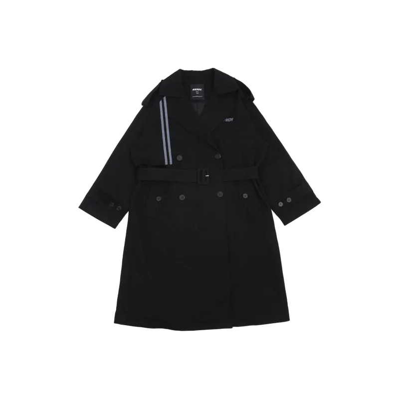 Nerdy Trench Coats Unisex Black-0